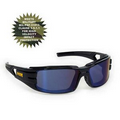 Trooper Style Premium Safety Sun Glasses Lens Blue Mirror Fl